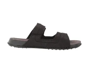 Clarks Men's Crestview Easy Flat Sandal Black Leather