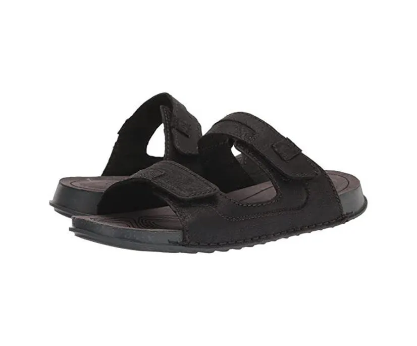 Clarks Men's Crestview Easy Flat Sandal Black Leather