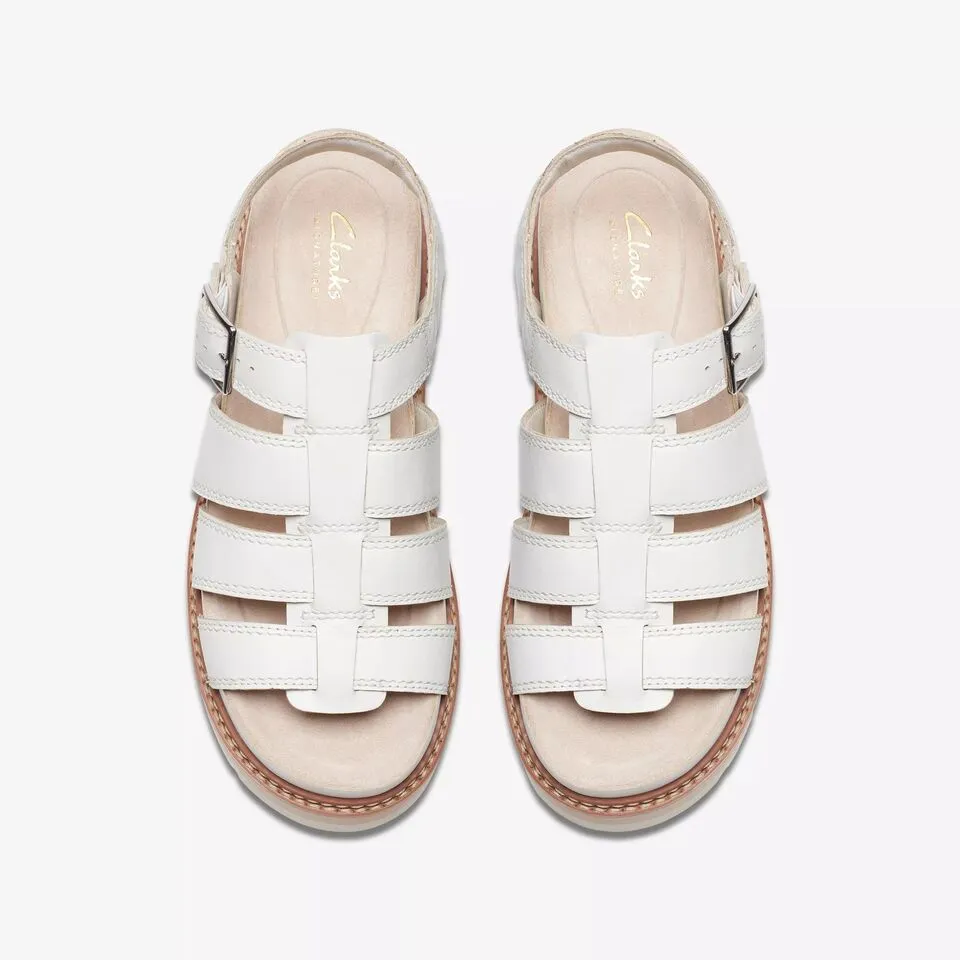 Clarks Women's Orianna Twist Off White Lea 26176318