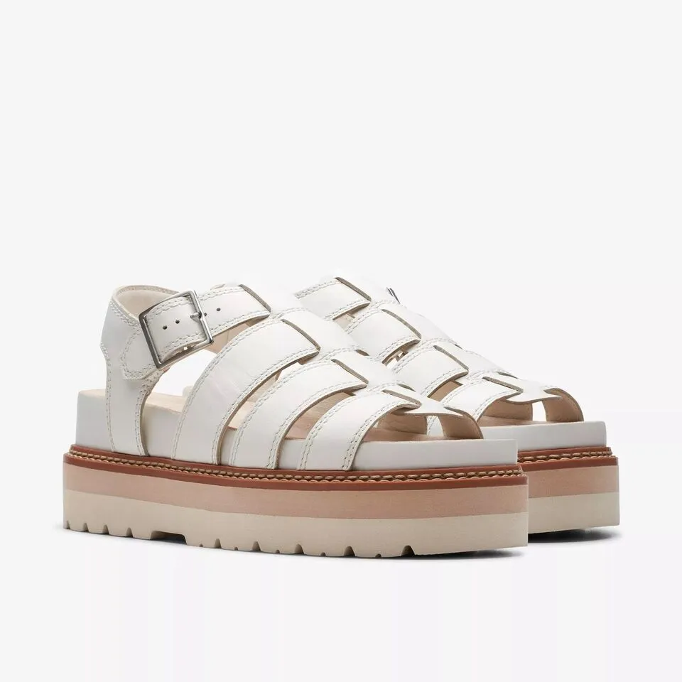 Clarks Women's Orianna Twist Off White Lea 26176318