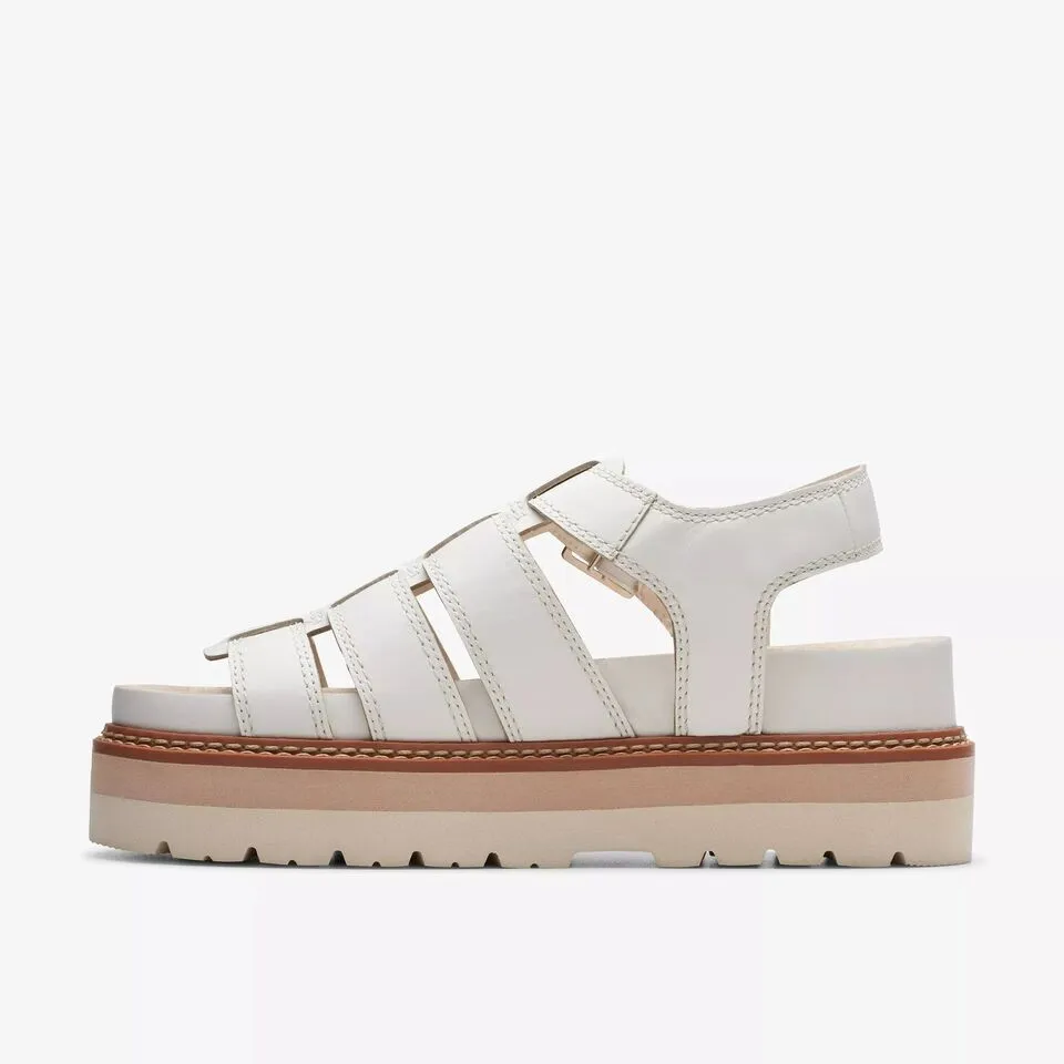 Clarks Women's Orianna Twist Off White Lea 26176318