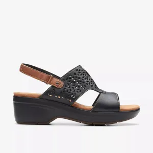 Clarks Women's Tuleah Sun Black | Navy Leather