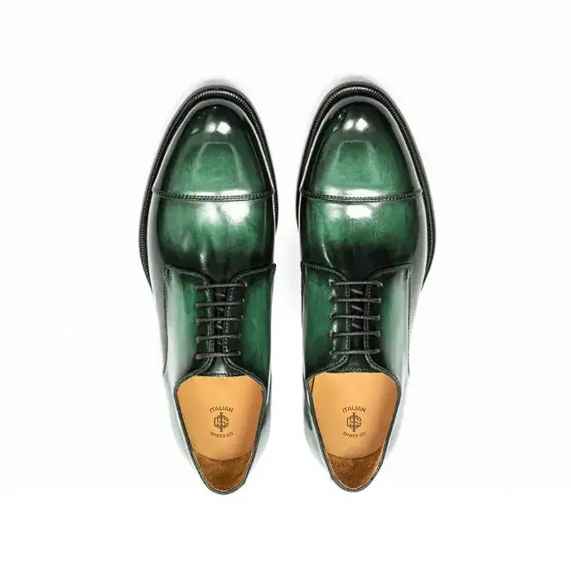 Classic Handmade Shiny Leather Oxford Shoes