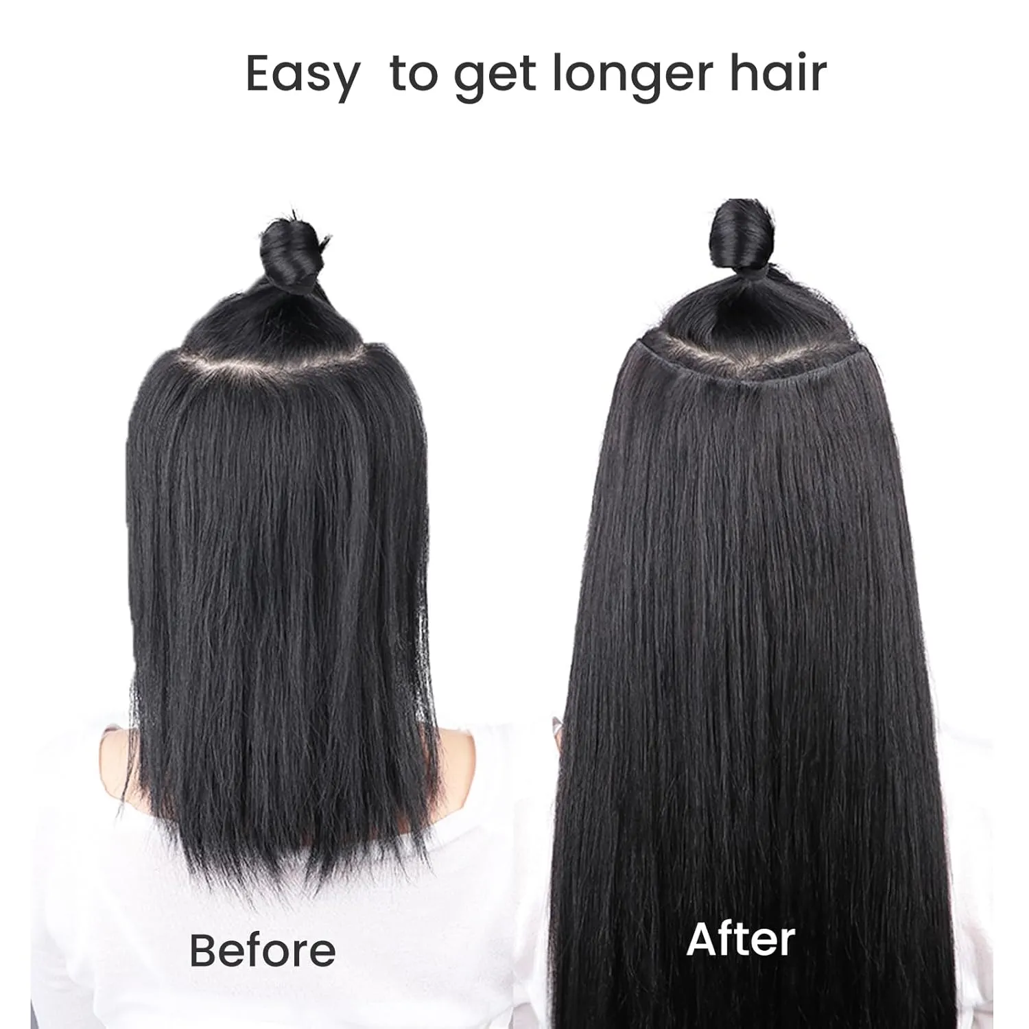 Clip in Hair Extensions,1 Piece Hair Extensions Real Human Hair Clip ins 16 Inch Ombre Black to Brown Hair Extensions Body Wave Clip in Hair Extensions Real Human Hair Double Weft Hair Extensions