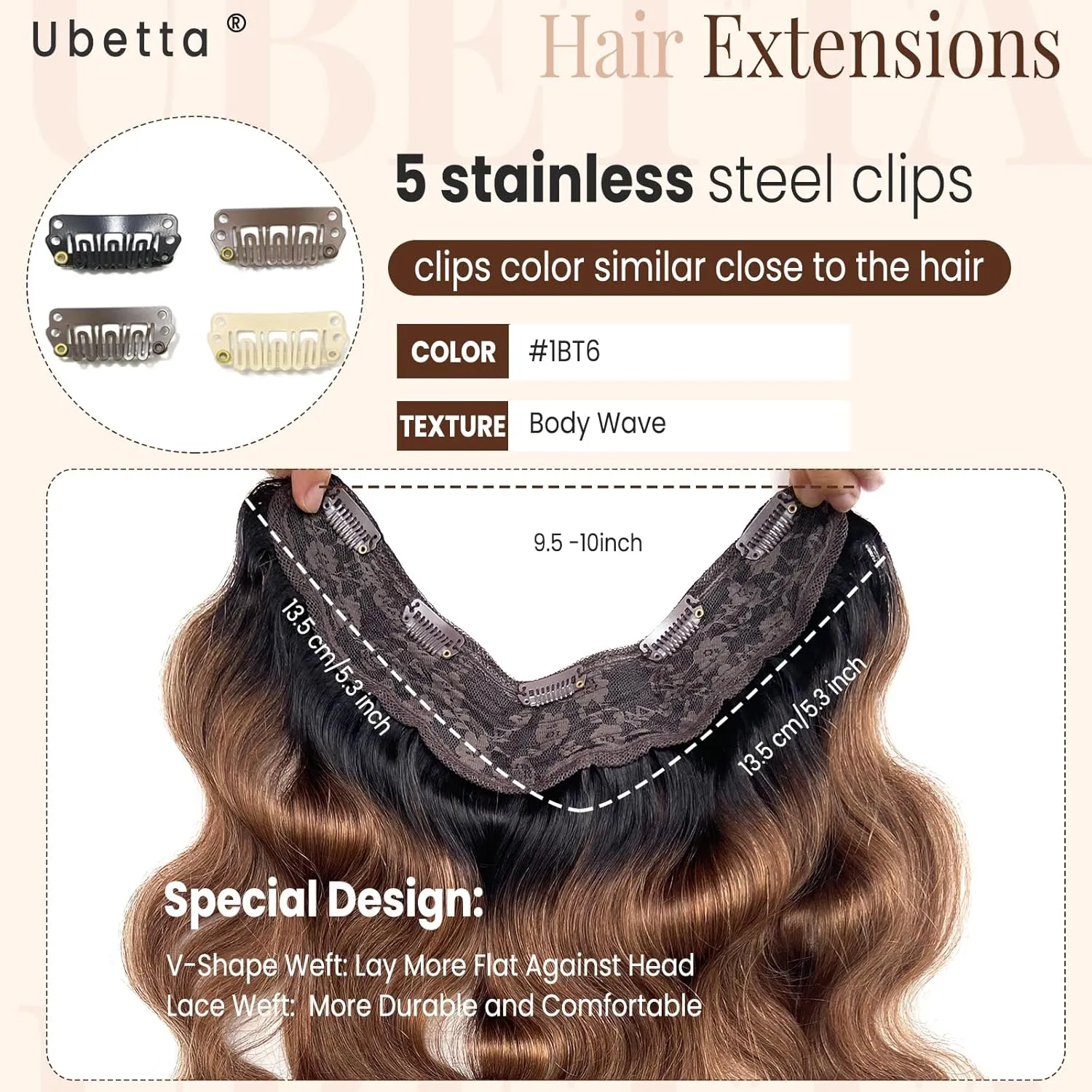 Clip in Hair Extensions,1 Piece Hair Extensions Real Human Hair Clip ins 16 Inch Ombre Black to Brown Hair Extensions Body Wave Clip in Hair Extensions Real Human Hair Double Weft Hair Extensions