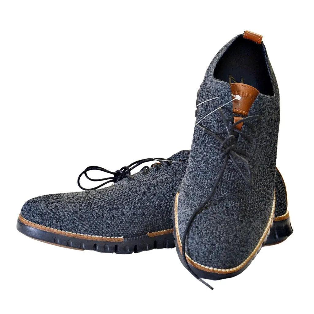 COLE HAAN Men's Knit Comfort Zerogrand Stitchlite Wedge Oxford Shoes 11.5M Black