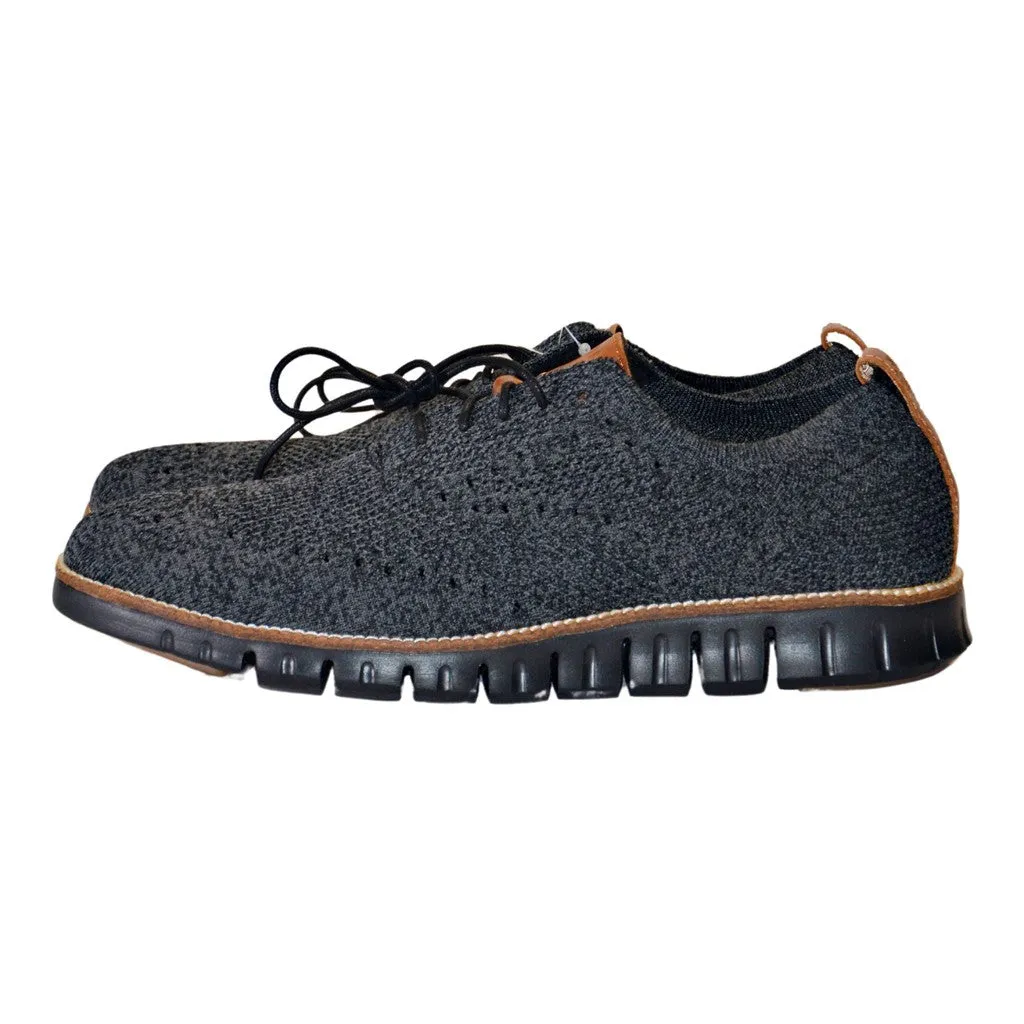 COLE HAAN Men's Knit Comfort Zerogrand Stitchlite Wedge Oxford Shoes 11.5M Black