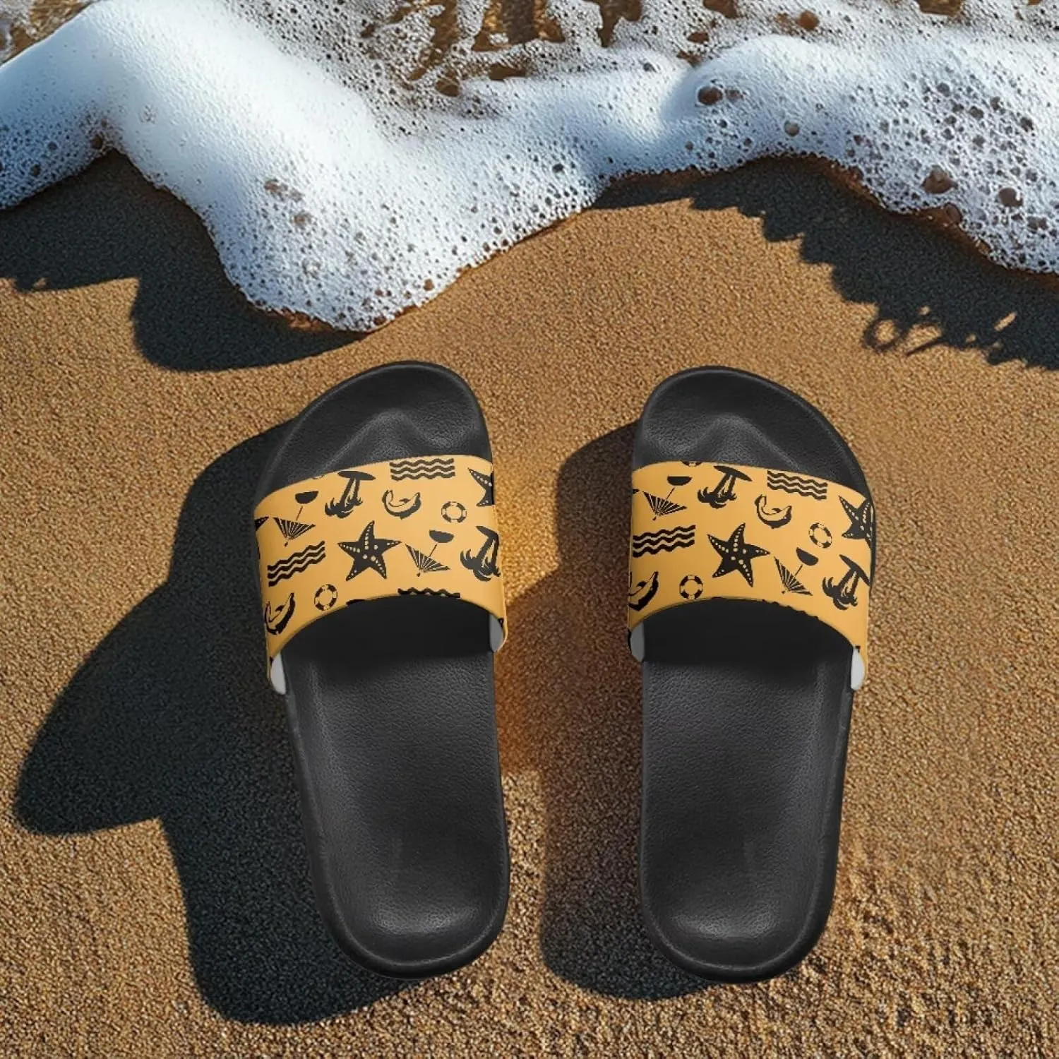 Coloranimal Slippers for Women Summer Sandals Slide Sandals with Non Slip Sole Summer Beach Shoes Shower Shoes Lightweight House Slippers