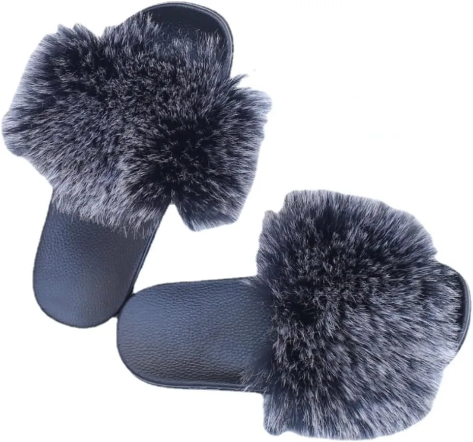 Colorful Fuzzy Slippers Cocktail Matching Fashion for Women Non Slip Quick Drying Shower Slides Cool Bathroom Soft Ultra Cushion thick sole Sandal