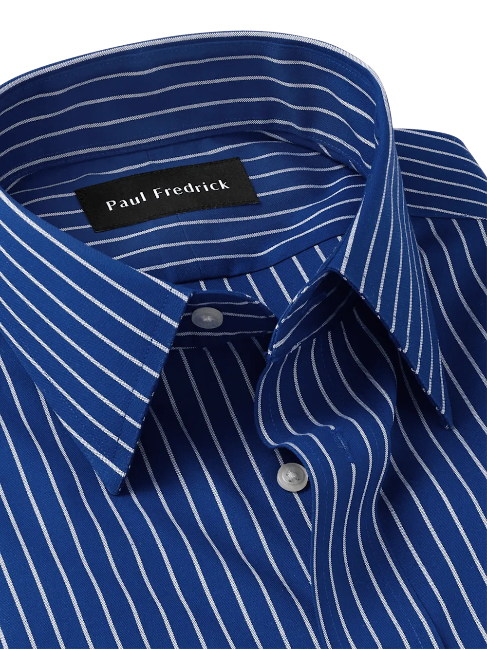 Comfort Stretch Non-Iron Stripe Dress Shirt - Cobalt