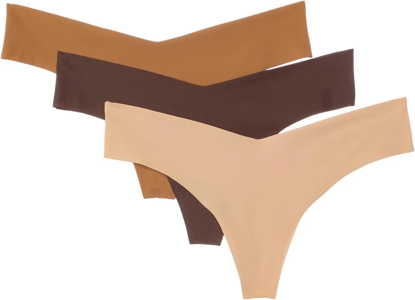 commando - Classic Solid Thong (3-pack) | Seamless No Show Thong | Comfortable, Lay-Flat Edges | Machine Washable