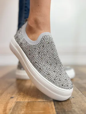 Corky's Swank Grey Crystal Rhinestone Sneaker Shoe