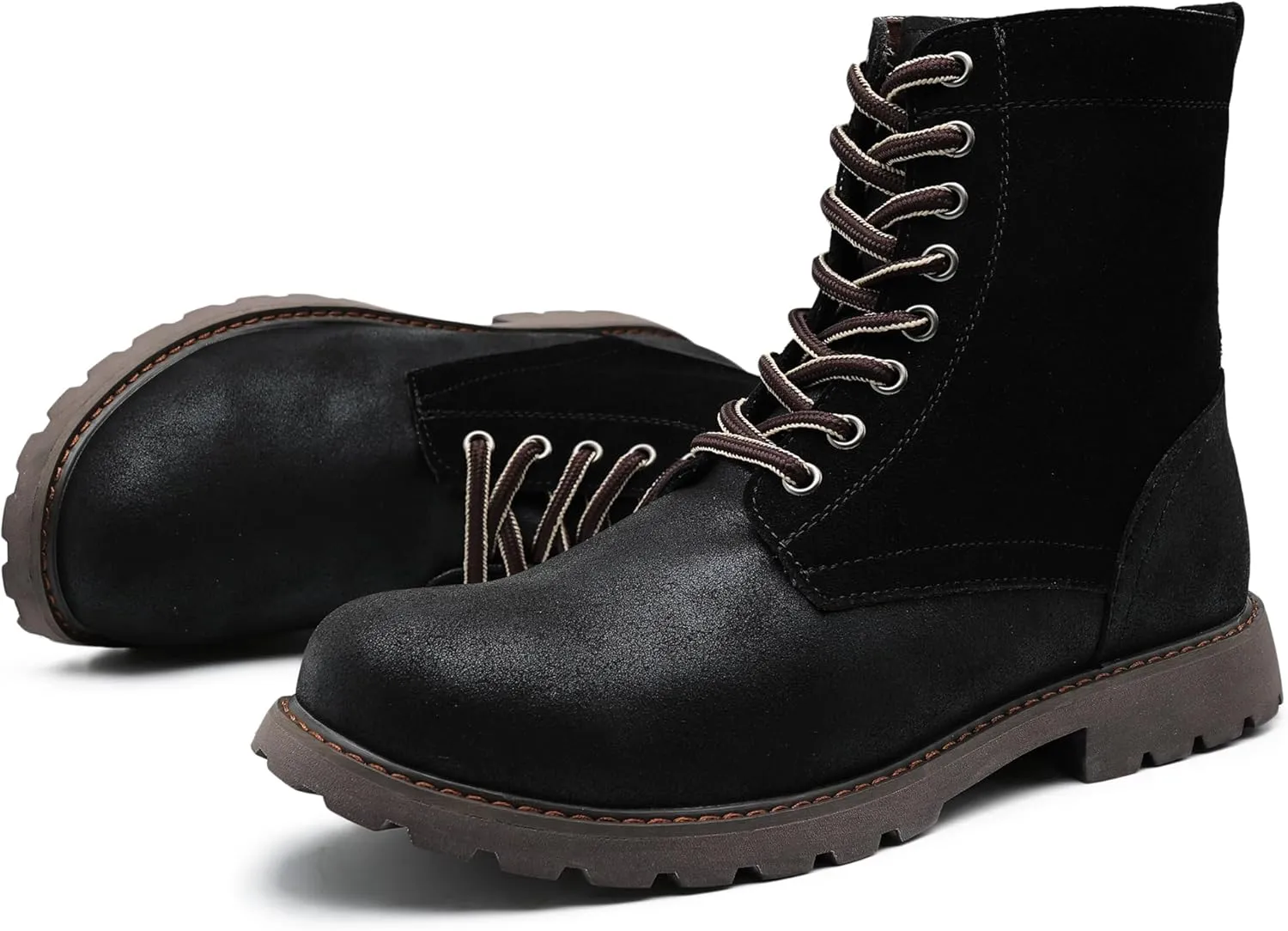 COSIDRAM Men's Casual Oxford Boots Classic Suede Chukka Boots Comfort Lace Up Business Dress Shoes