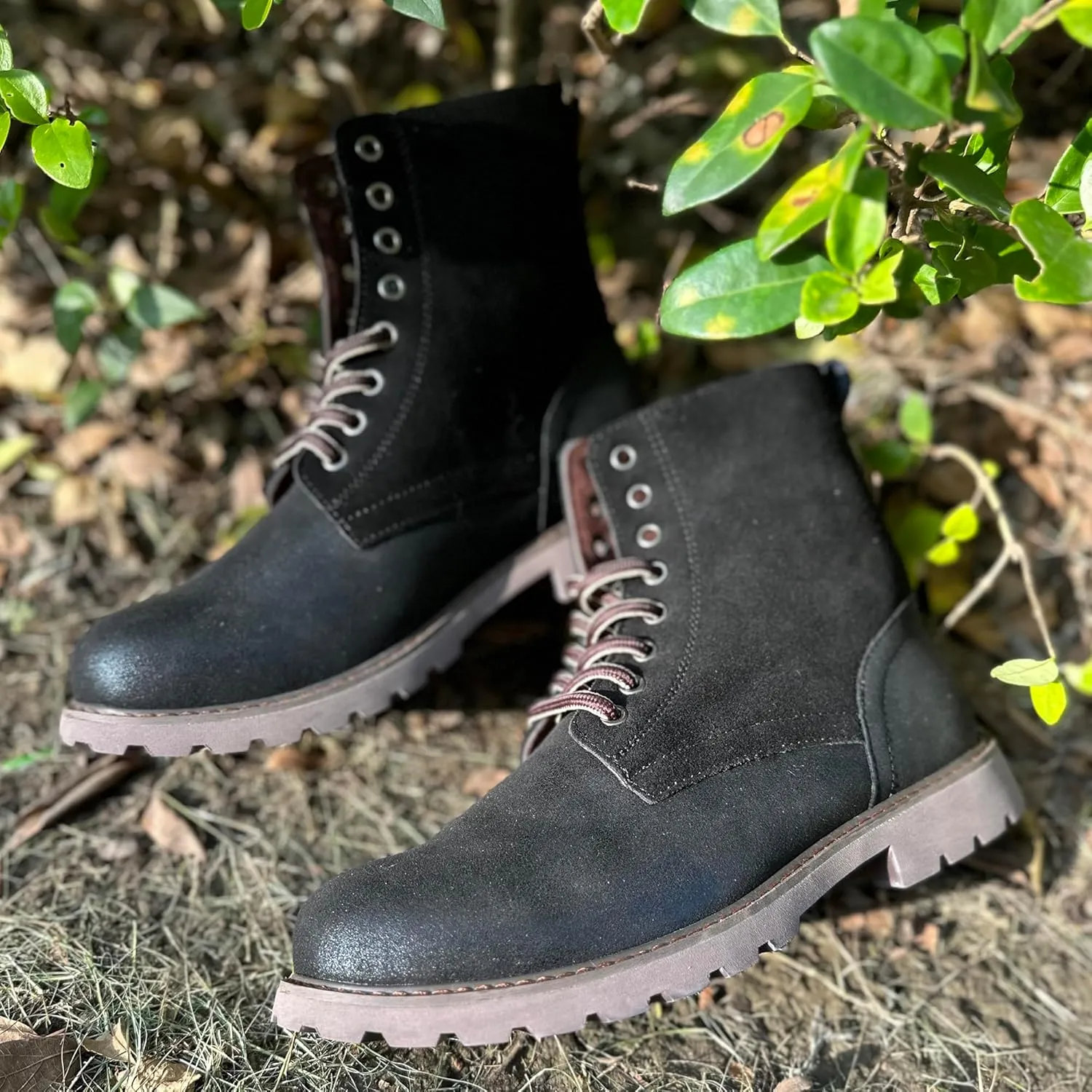 COSIDRAM Men's Casual Oxford Boots Classic Suede Chukka Boots Comfort Lace Up Business Dress Shoes