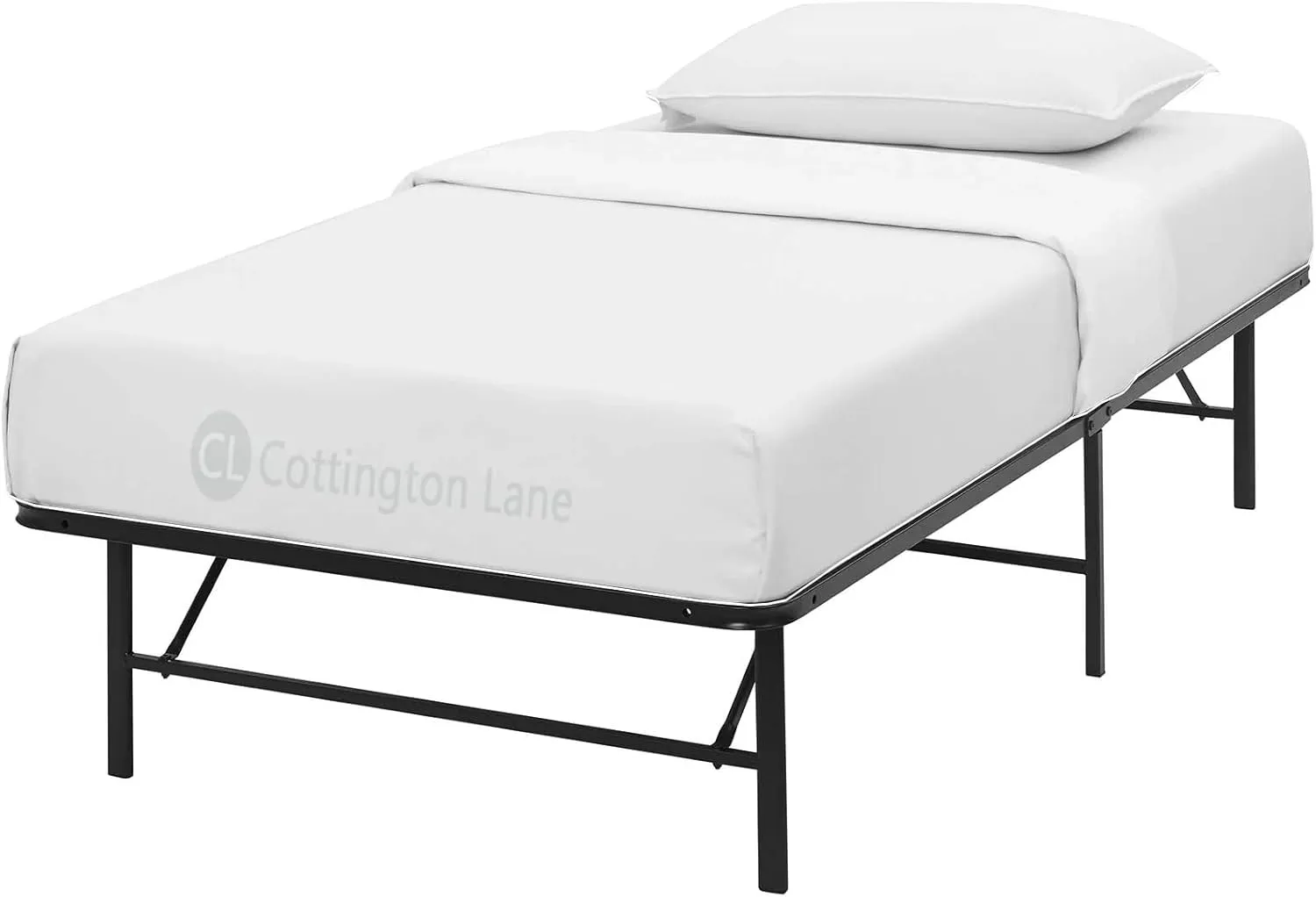 Cottington Lane Cot Size 33 x 75 Sheet Set, Hotel Quality 100% Cotton 4 Piece Bunk Bed Sheets, Perfect for Narrow Twin, Camp Bunk,Trifold Mattress, Guest Bed Replacement, White Solid