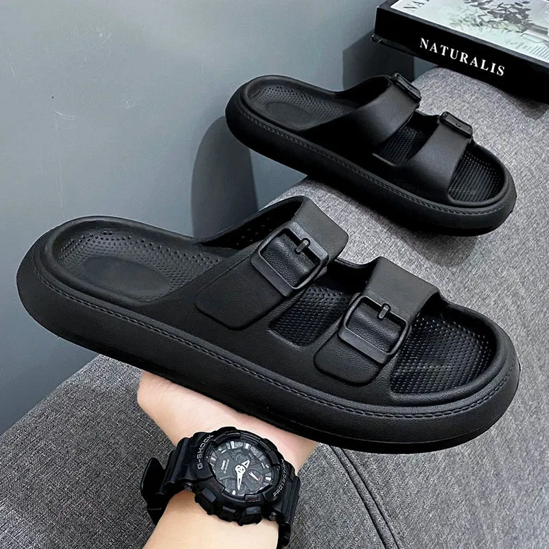 Couple Platform Cloud Slippers Non Slip Sliders