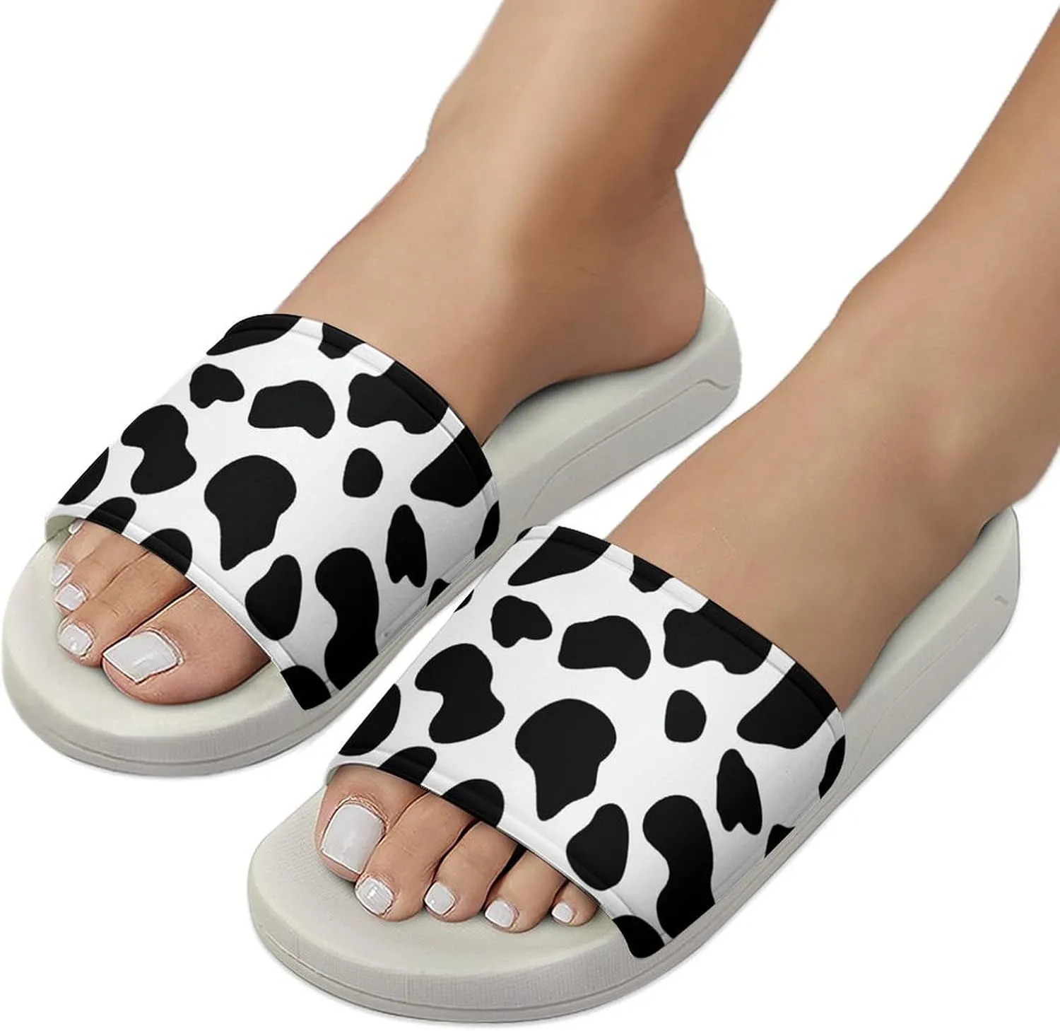 Cow Print Slippers Mens Women Slides Shoes Sandals Non Slip Summer Slipper for Outdoor Beach Home Indoor