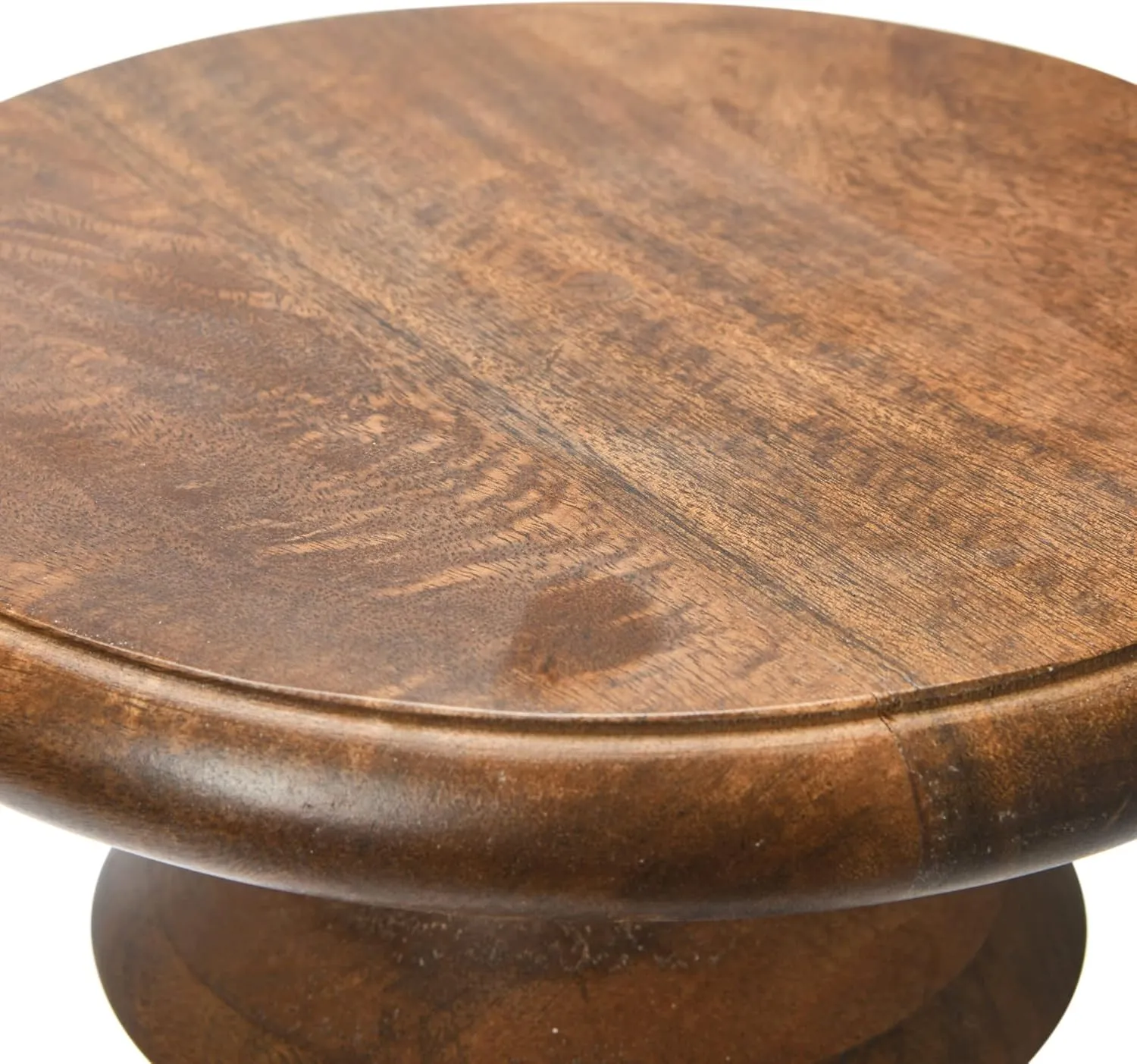 Creative Co-Op Berns Mid-Century Modern Solid Mango Flat Top, Stool/End Table, Walnut