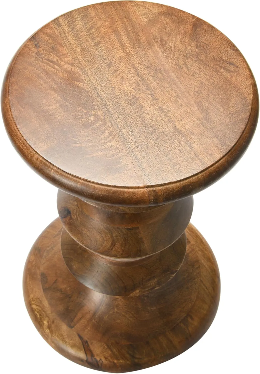 Creative Co-Op Berns Mid-Century Modern Solid Mango Flat Top, Stool/End Table, Walnut