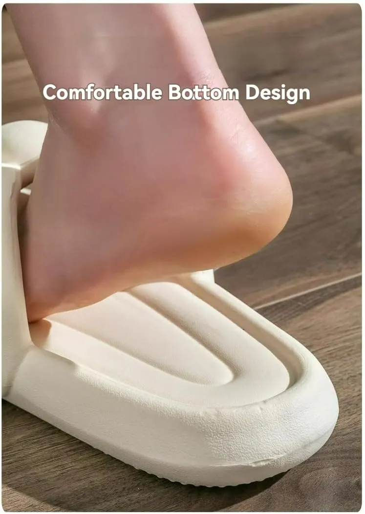 Cute Bow Design Women's Summer Slipper,Non-Slip Thick Sole Home Bathroom Indoor Comfort Sandals, 6