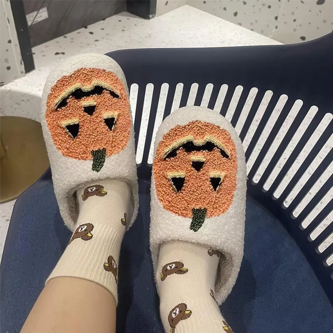 Cute Christmas Slippers for Women Men Fun Santa Claus Elk Slipper Soft Non Slip Plush Warm Couple House Shoes