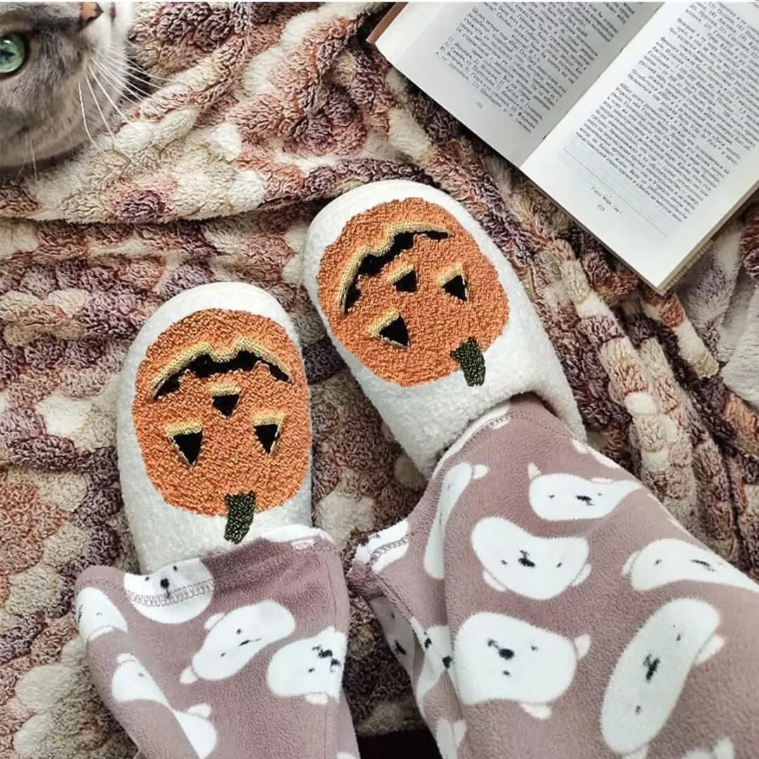 Cute Christmas Slippers for Women Men Fun Santa Claus Elk Slipper Soft Non Slip Plush Warm Couple House Shoes
