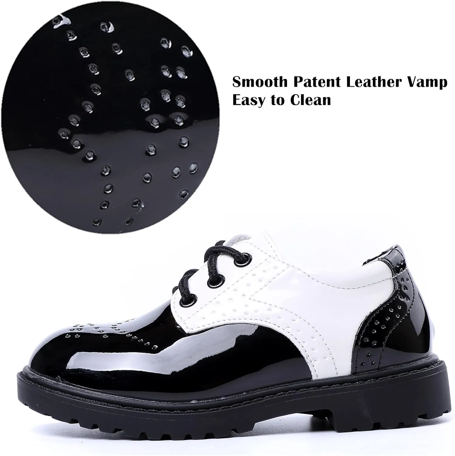 DADAWEN Children's Boy's Girl's Lace-Up School Uniform Shoes Comfort Oxford Dress Shoes (Toddler/Little Kid/Big Kid)