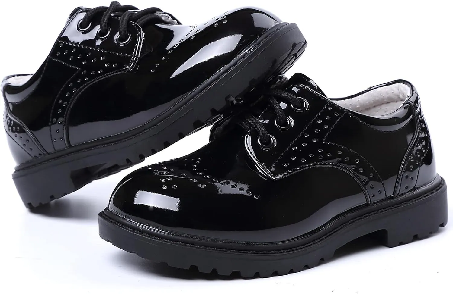 DADAWEN Children's Boy's Girl's Lace-Up School Uniform Shoes Comfort Oxford Dress Shoes (Toddler/Little Kid/Big Kid)