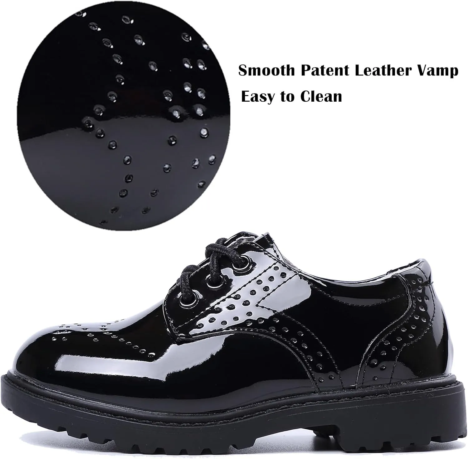 DADAWEN Children's Boy's Girl's Lace-Up School Uniform Shoes Comfort Oxford Dress Shoes (Toddler/Little Kid/Big Kid)