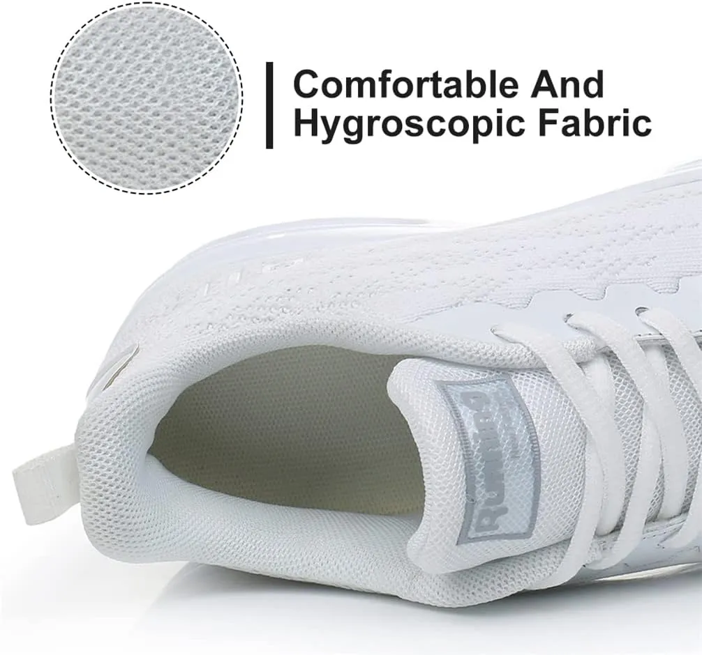 Dannto Women's Lightweight Walking Sneakers Air Cushion Tennis Athletic Running Fashion Sport Shoes for Girls