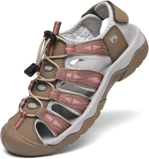 Dannto Women's Sport Hiking Sandals Closed Toe Outdoor Athletic Walking Sandal Lightweight Summer Water Shoes