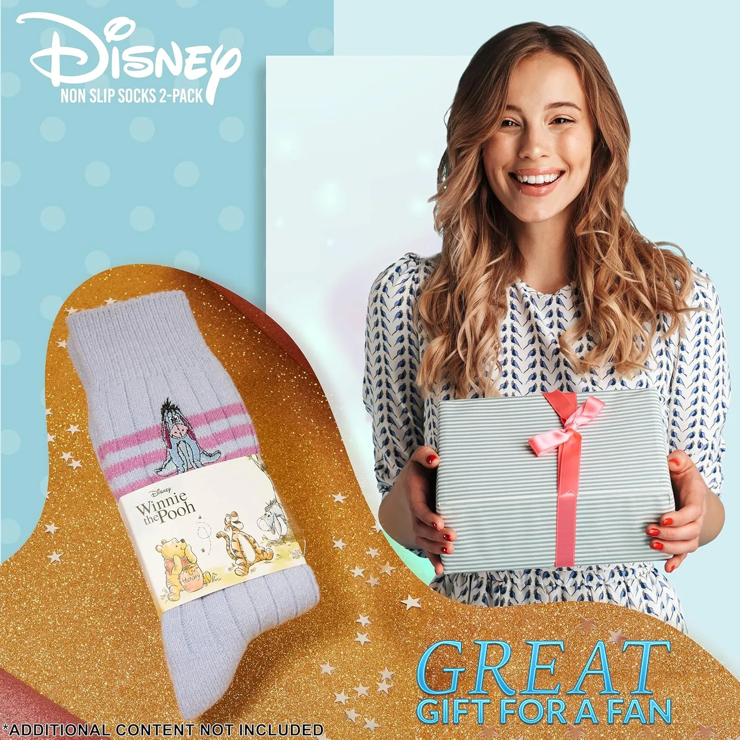 Disney Stitch Bed Socks for Women Teenagers Warm Baby Yoda Slipper Socks Non Slip One Size Stitch Gifts