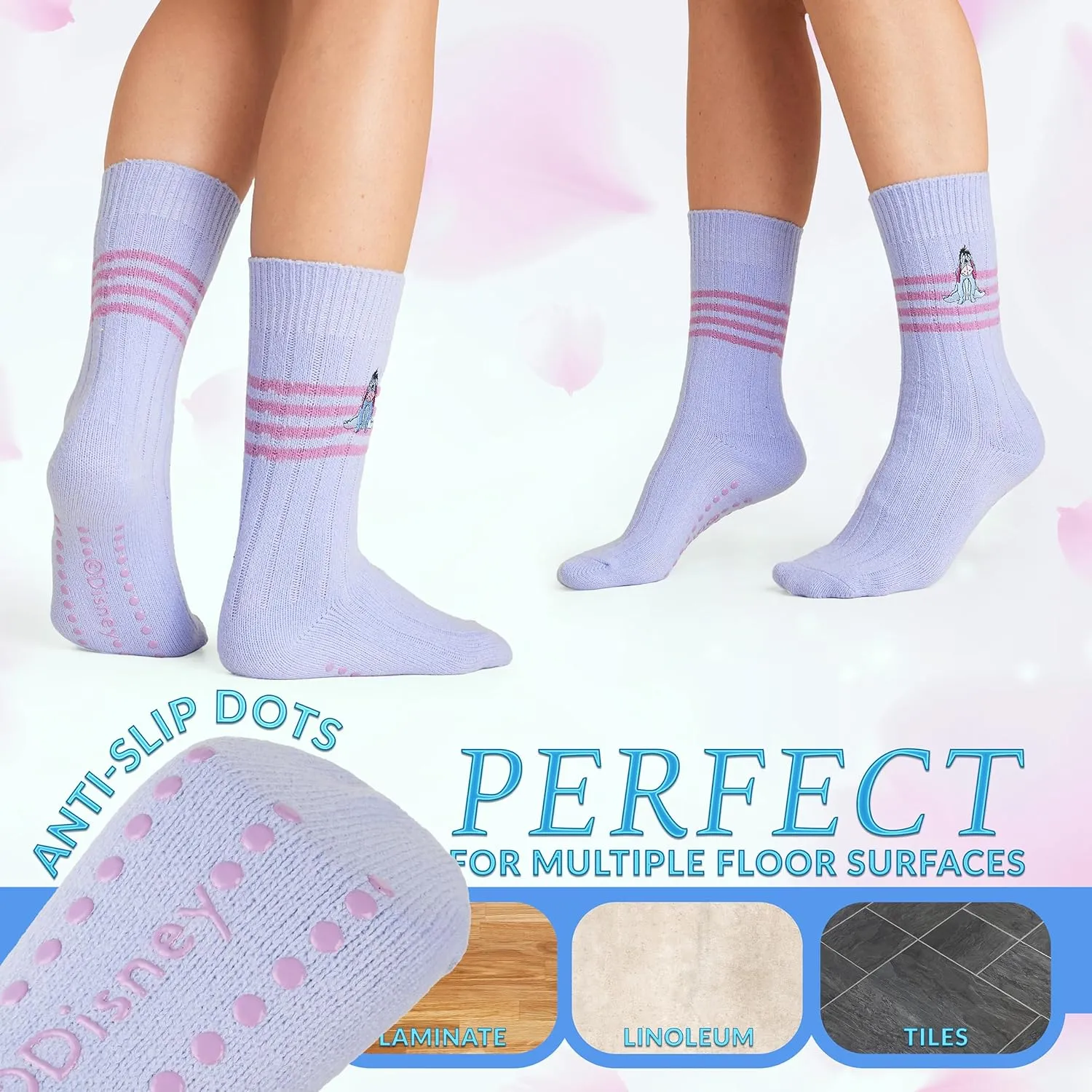 Disney Stitch Bed Socks for Women Teenagers Warm Baby Yoda Slipper Socks Non Slip One Size Stitch Gifts