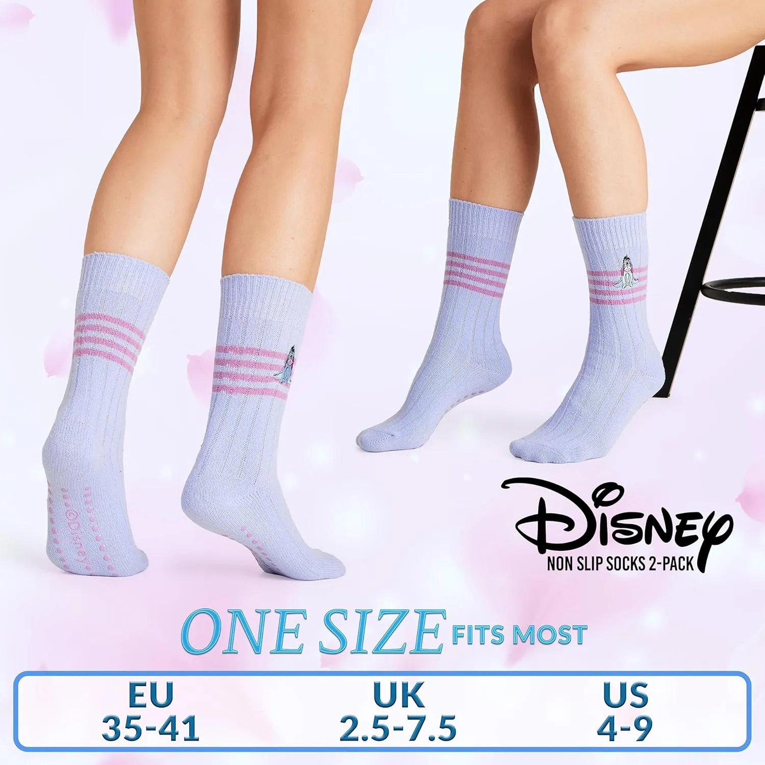 Disney Stitch Bed Socks for Women Teenagers Warm Baby Yoda Slipper Socks Non Slip One Size Stitch Gifts