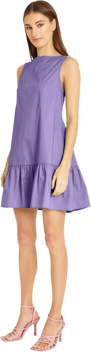 Donna Morgan Versatile High Neck Swing Body Ruffle Summer Dresses for Women