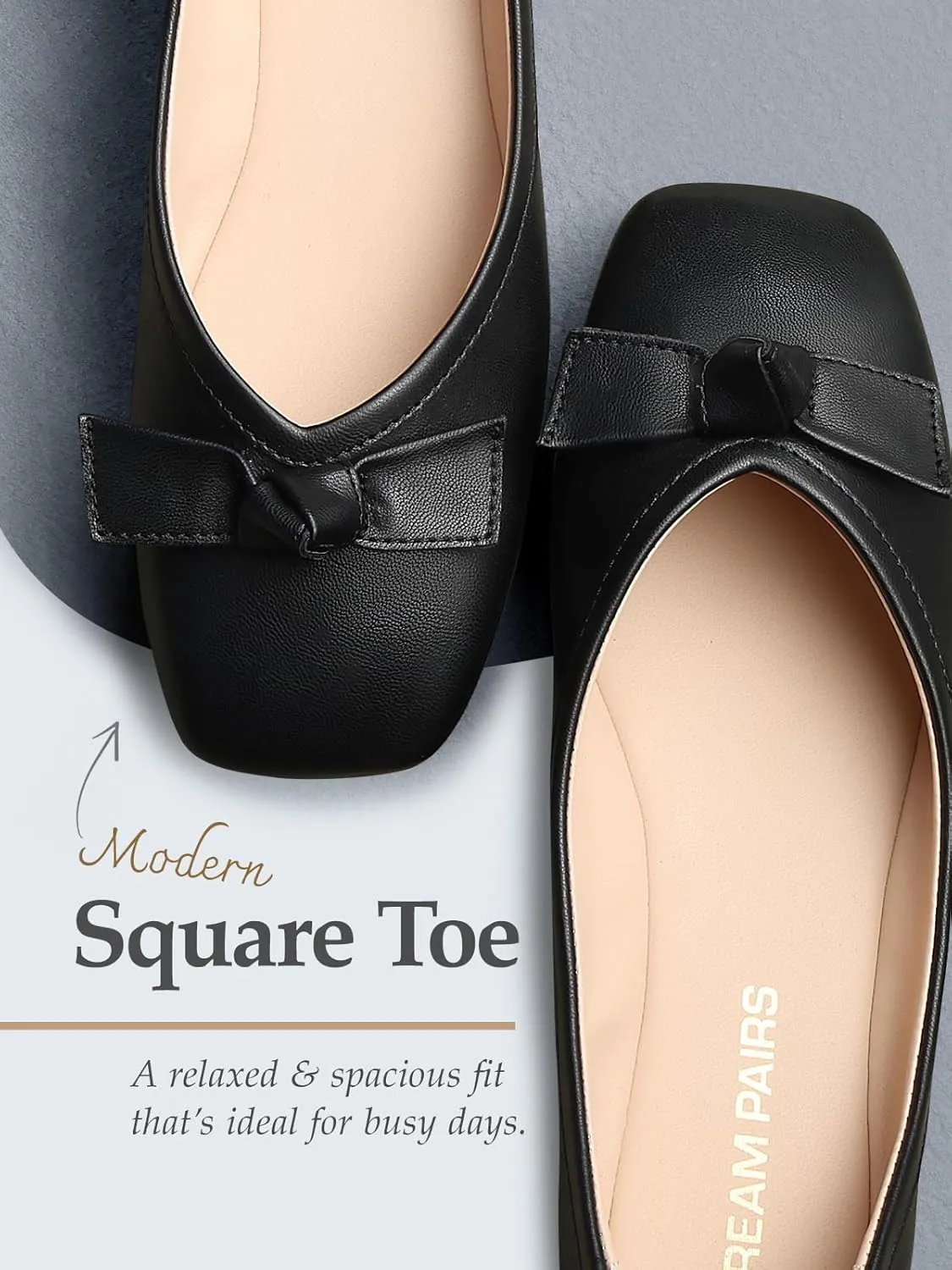 DREAM PAIRS Women's Low Wedge Dressy Flats, Comfortable Square Toe Rhinestone Wedding Shoes