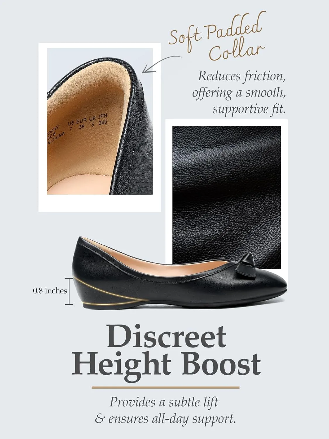 DREAM PAIRS Women's Low Wedge Dressy Flats, Comfortable Square Toe Rhinestone Wedding Shoes
