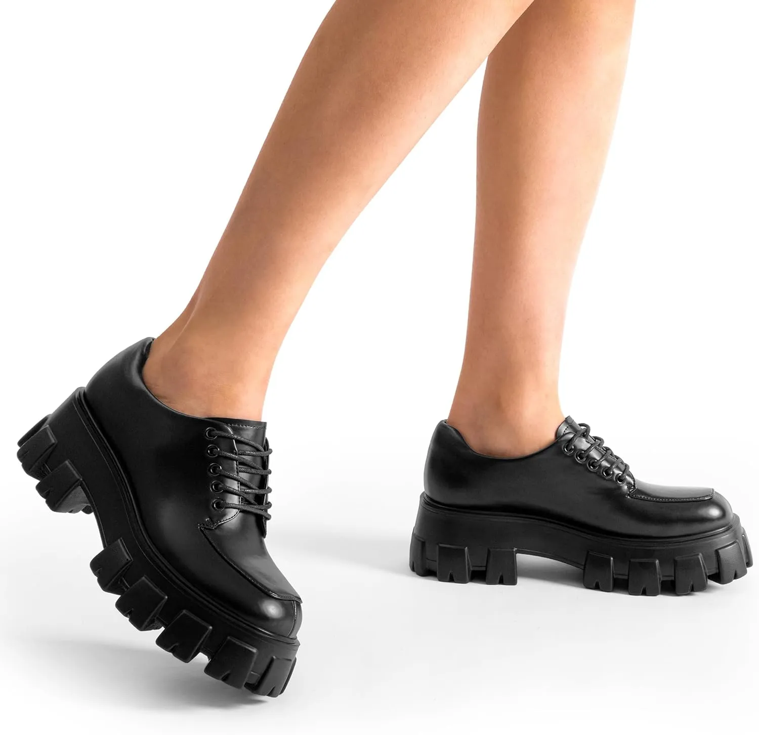 DREAM PAIRS Women's Platform Oxford Chunky Lace Up Lug Sole Comfort Business Work Dress Shoes