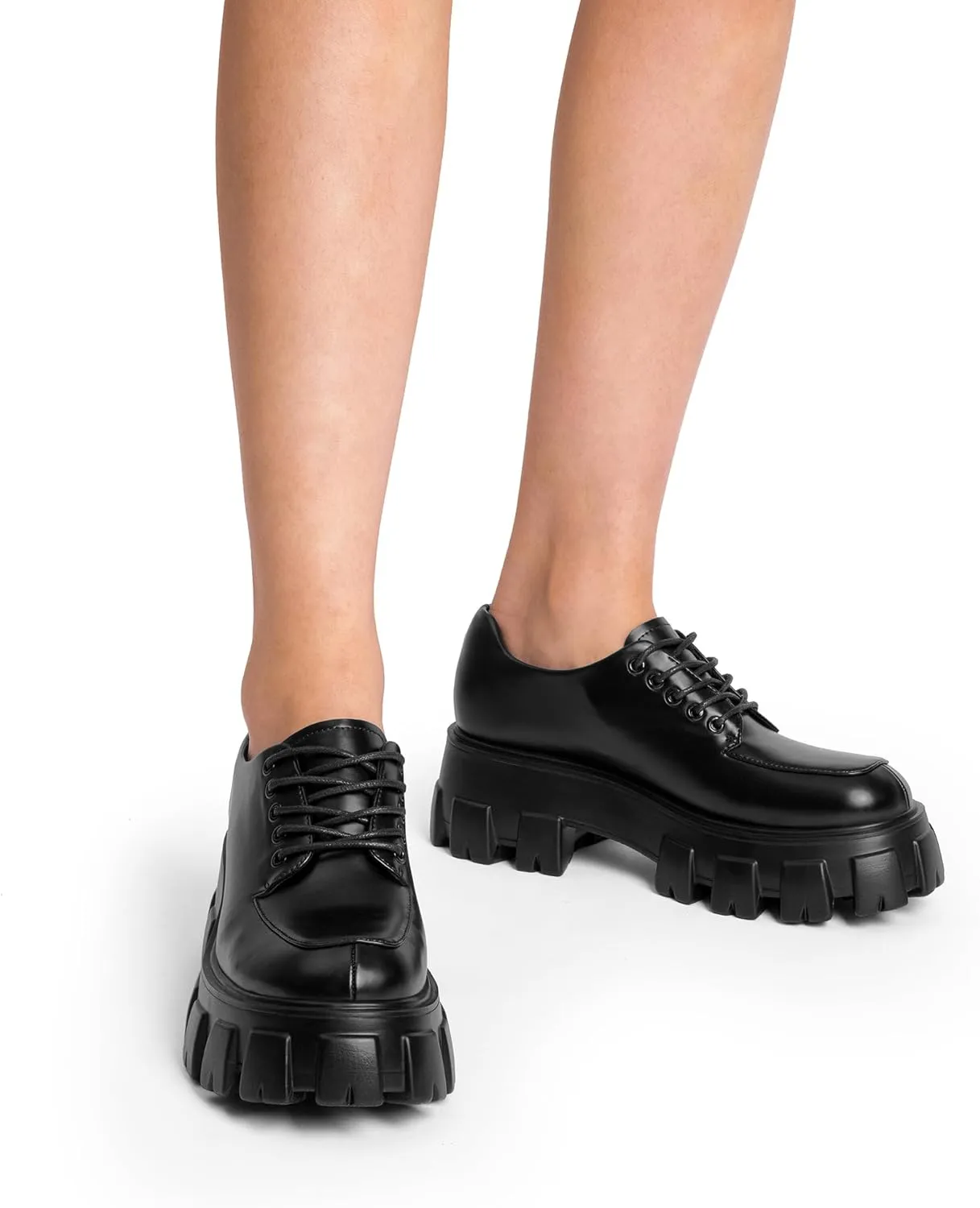 DREAM PAIRS Women's Platform Oxford Chunky Lace Up Lug Sole Comfort Business Work Dress Shoes