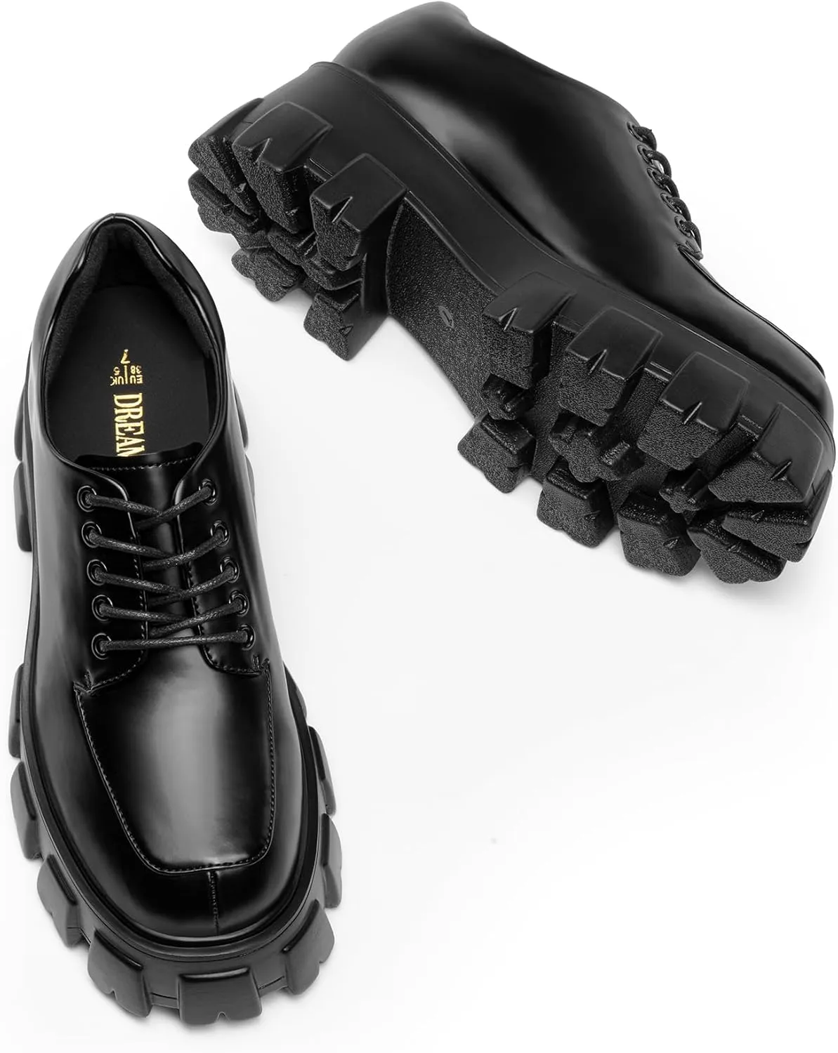 DREAM PAIRS Women's Platform Oxford Chunky Lace Up Lug Sole Comfort Business Work Dress Shoes