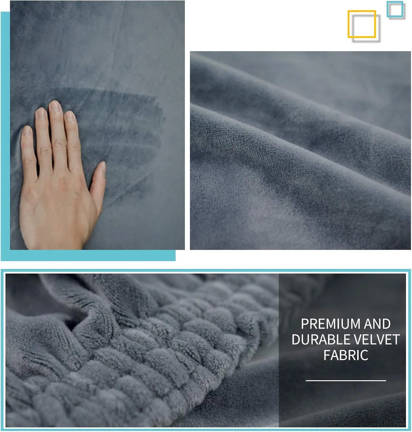 DUJUIKE Headboard Cover for King, Stretch Bed Headboard Slipcover, Dustproof Protector Cover for Linen Upholstered Bedroom Headboard, Velvety Soft Comfortable Fabric (Grey)