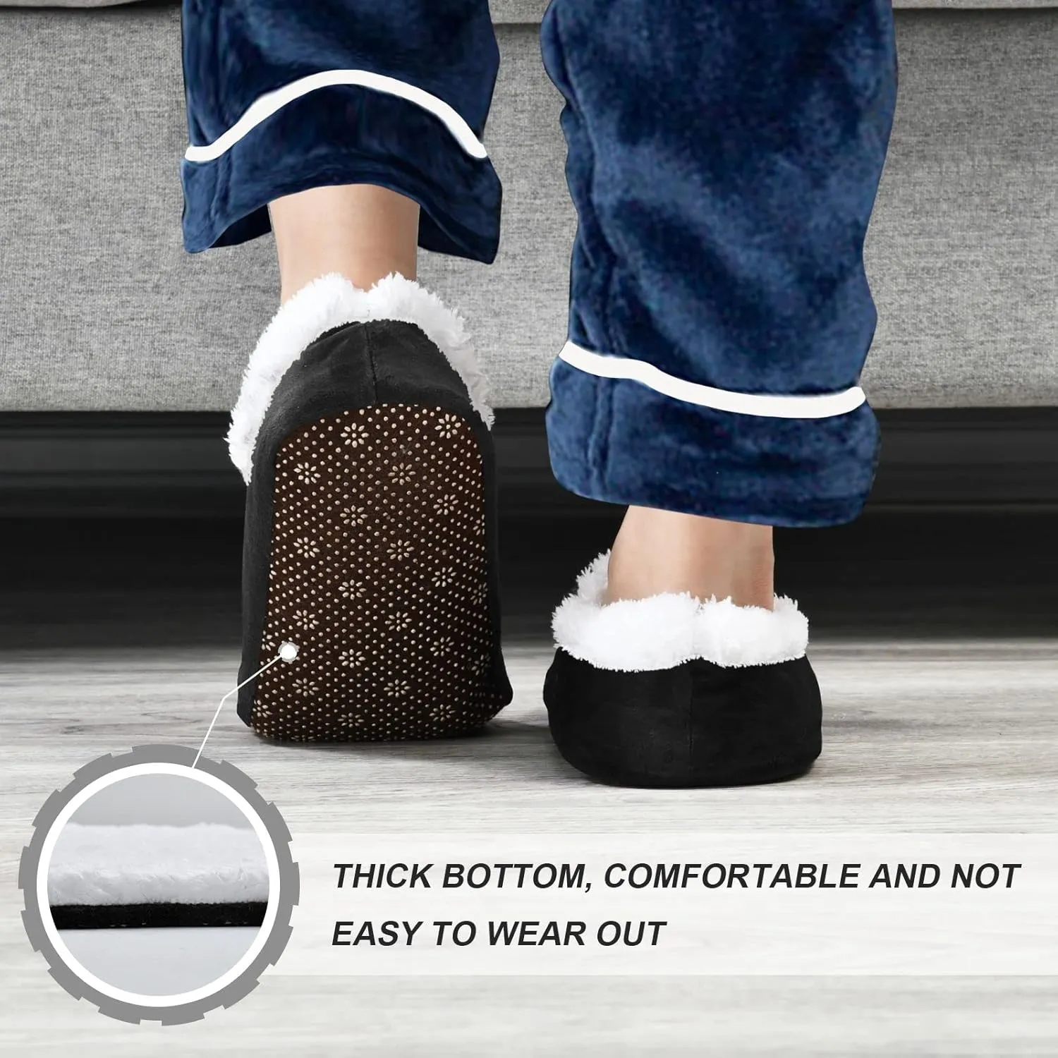 Dussdil Kid's Boy's Girl's Slippers Spa Travel House Slipper Shoes Warm Soft Memory Foam Slipper Non Slip for Guest Home Bedroom Slippers XS