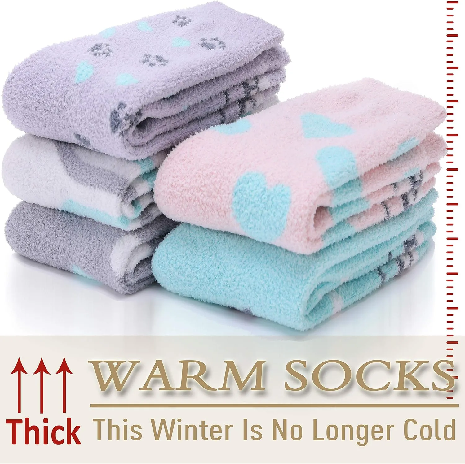 EBMORE Womens Fuzzy Socks Slipper Soft Cabin Plush Warm Fluffy Winter Sleep Cozy Adult Socks