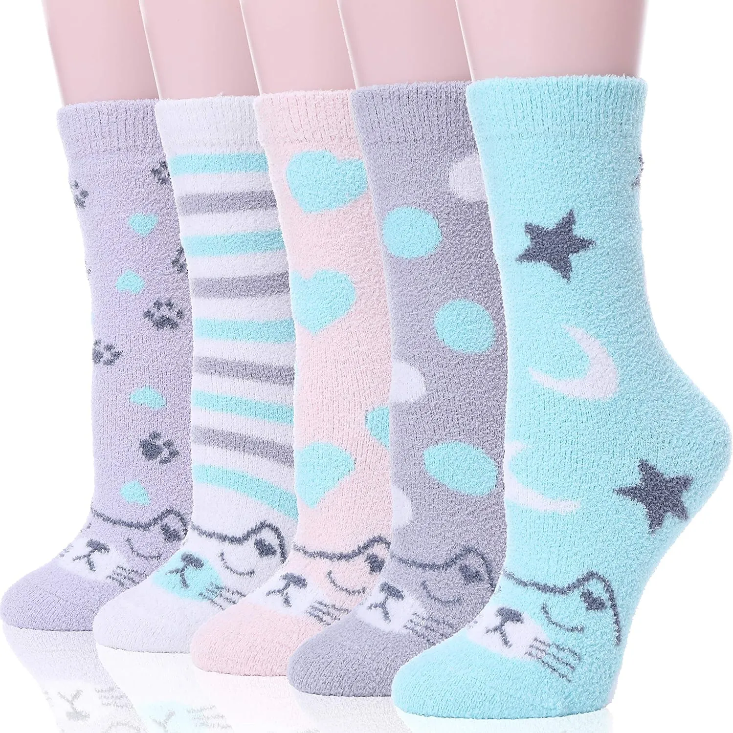 EBMORE Womens Fuzzy Socks Slipper Soft Cabin Plush Warm Fluffy Winter Sleep Cozy Adult Socks