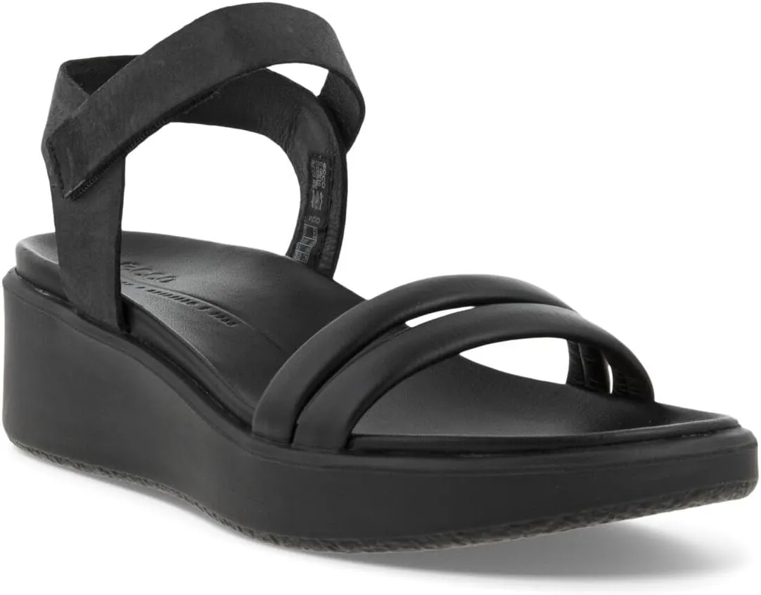 ECCO Women's Flowt Luxery Wedge Ankle Strap Sandal