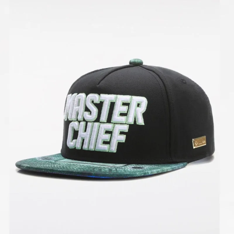 Embroidery metal logo black adult flat brim hat