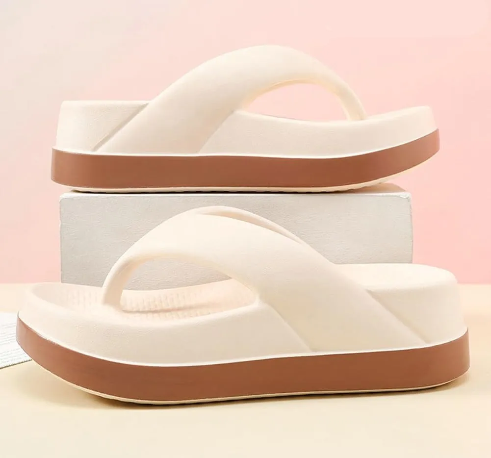 Epsion Women's Cloud Flip Flops Sandals Platform Slide Casual Beach Thong Sandals Walking Non-slip Slipper Shoes Outdoor