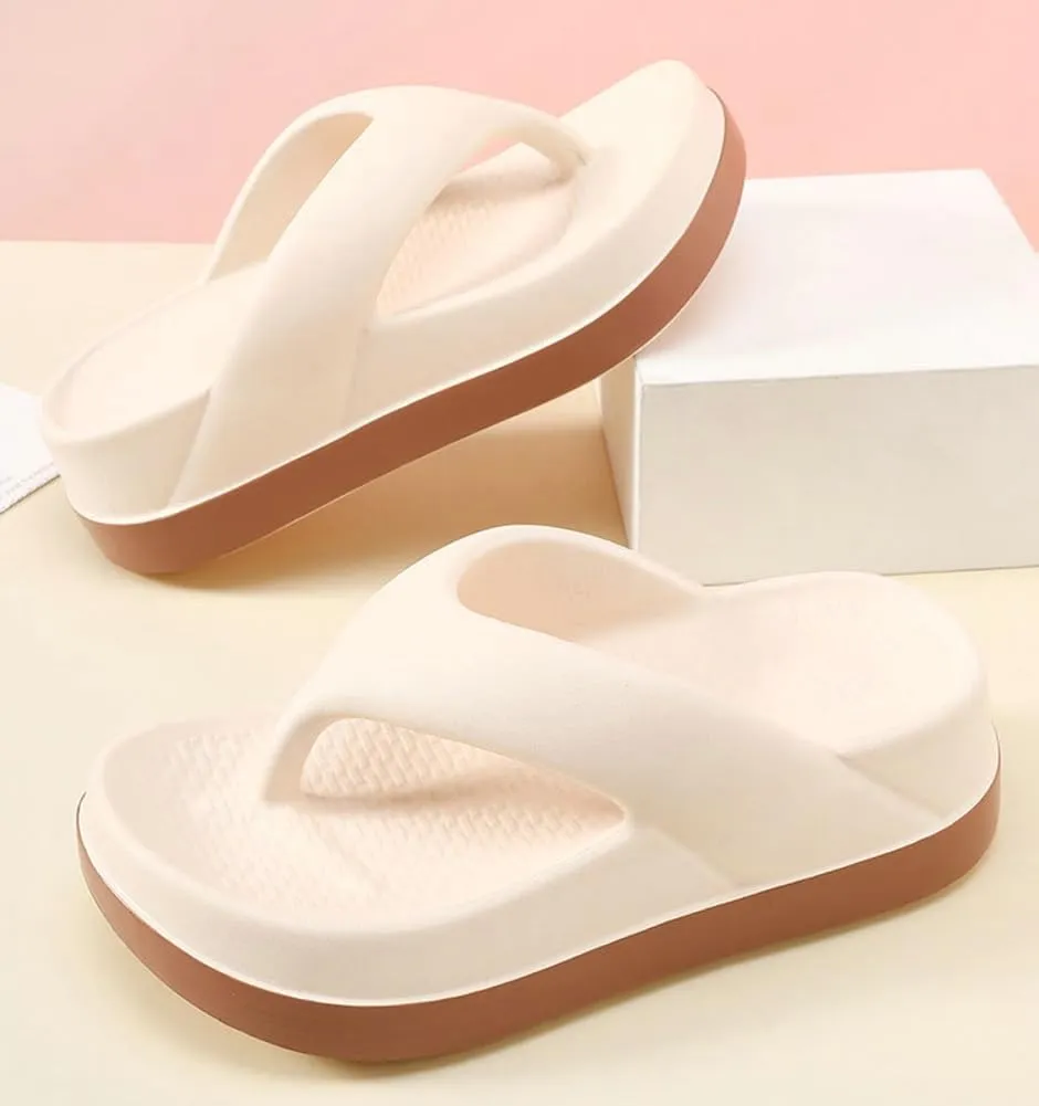 Epsion Women's Cloud Flip Flops Sandals Platform Slide Casual Beach Thong Sandals Walking Non-slip Slipper Shoes Outdoor