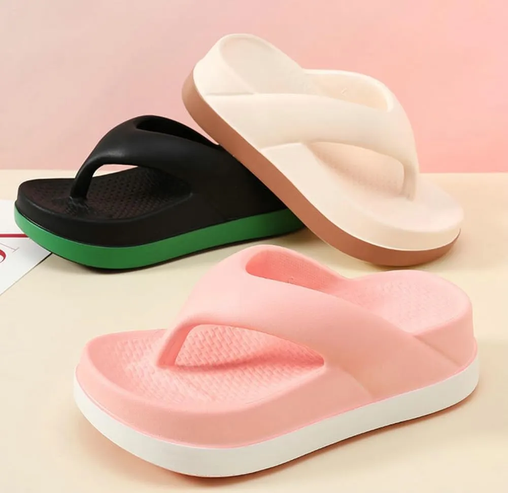 Epsion Women's Cloud Flip Flops Sandals Platform Slide Casual Beach Thong Sandals Walking Non-slip Slipper Shoes Outdoor