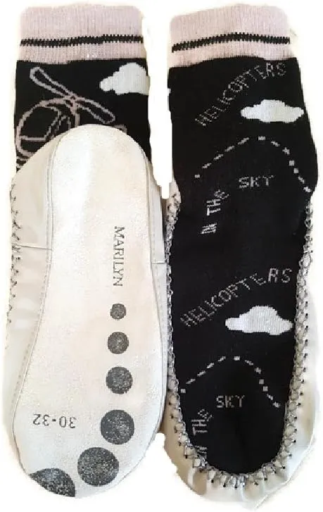 European Boys Non Skid Slipper Socks Leather Sole Moccasin (2T-7T)